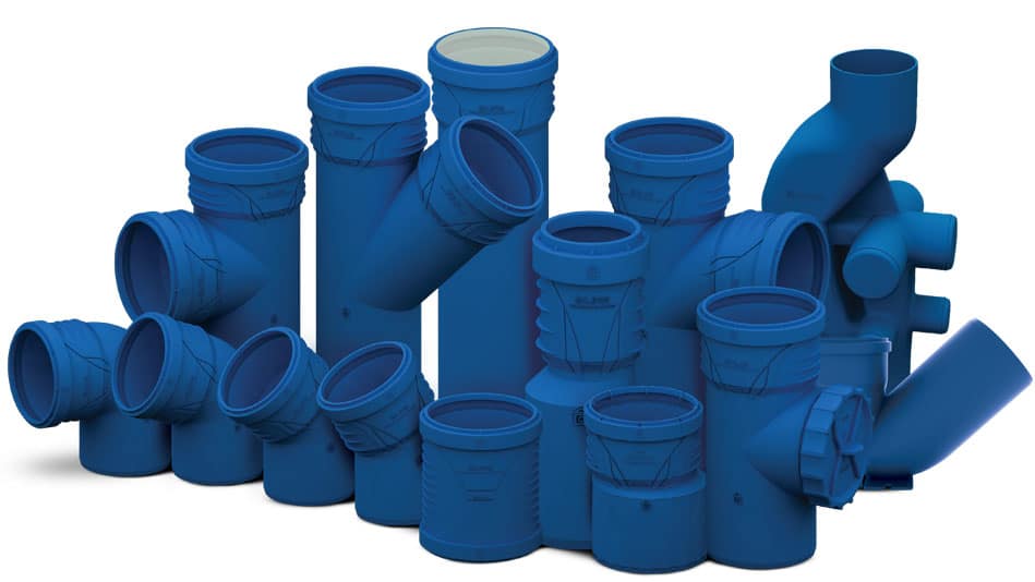 SOUNDPROOF PIPE FITTINGS
